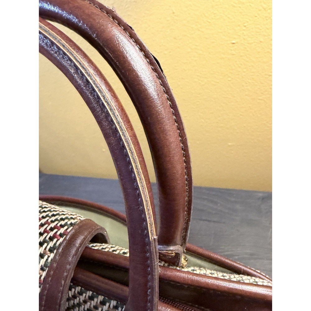 Warren Reed Vintage Tweed and Leather Satchel Doctor Bag Brown Medium - Picture 6 of 15